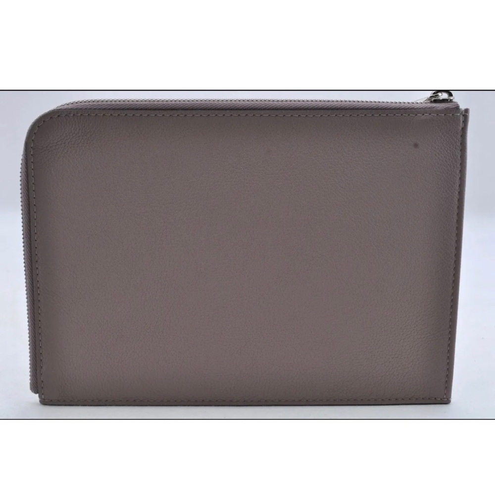SOLD Authentic Louis Vuitton Taurillon Pochette Jules Clutch Bag Gray/Taupe